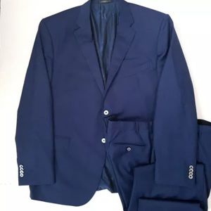 CORNELIANI Blue Nailhead Wool Academy Suit